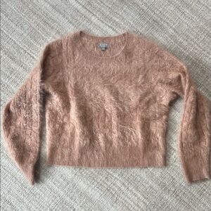 J. Crew Women's Cashmere Pinky-Brown Cable Knit Sweater.  Size XL
